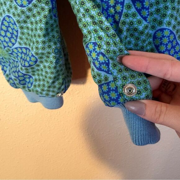 VTG Hanna Anderson Floral Blue and Green Kids winter outfit 70 - Picture 9 of 9